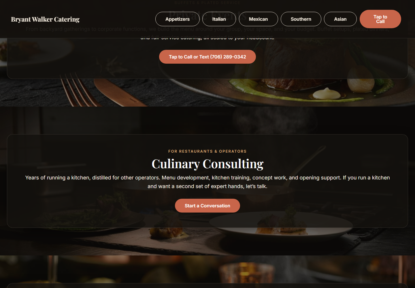 Bryant Walker Catering Private Events