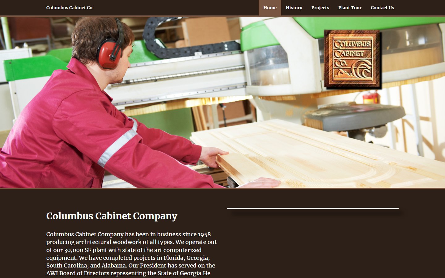 Columbus Cabinet Co. previous website