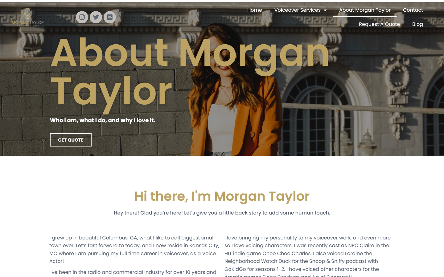Morgan Taylor Productions Emmy-Nominated, National