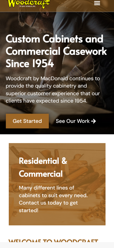 WoodCraft By MacDonald website on mobile